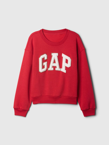 Kırmızı Gap Logo Oversize Fleece Sweatshirt