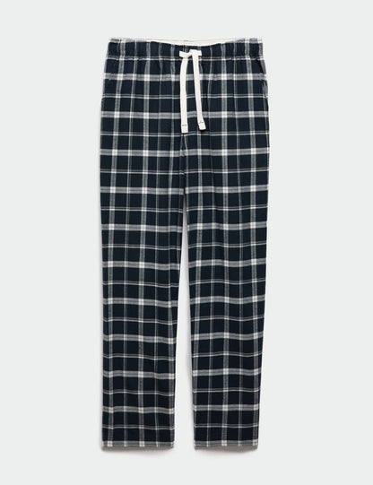 Pamuklu Kareli Pijama Altı