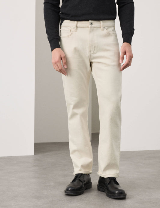 Saf Pamuklu Düz Kesim Selvedge Jean
