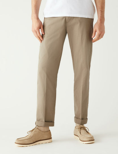 Regular Fit Hafif Dokulu Chino Pantolon