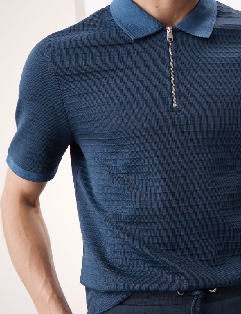 Regular Fit Pamuk Karışımlı Polo Yaka T-shirt