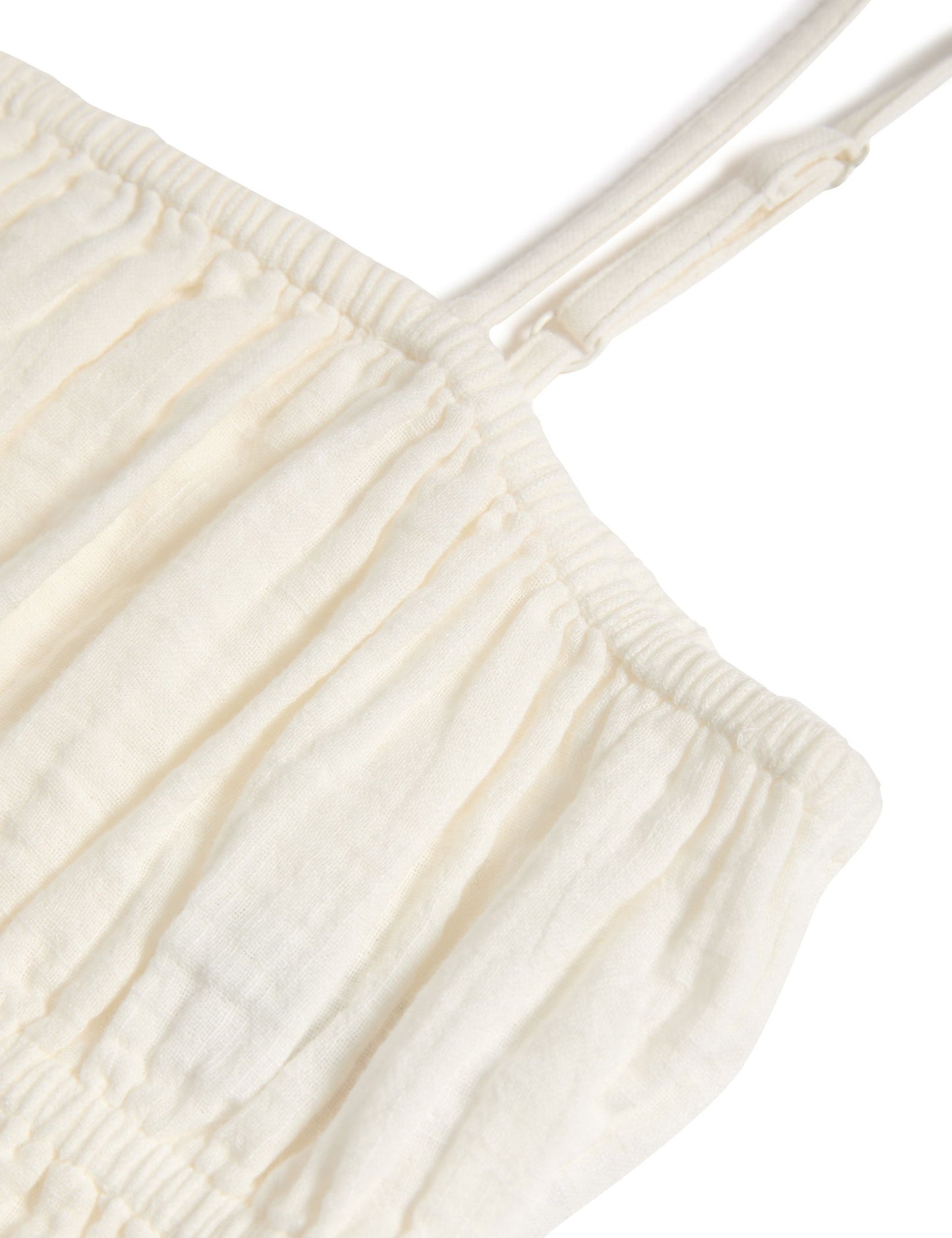 %100 Pamuklu Büzgülü Bardot Crop Üst (6–16 Yaş)