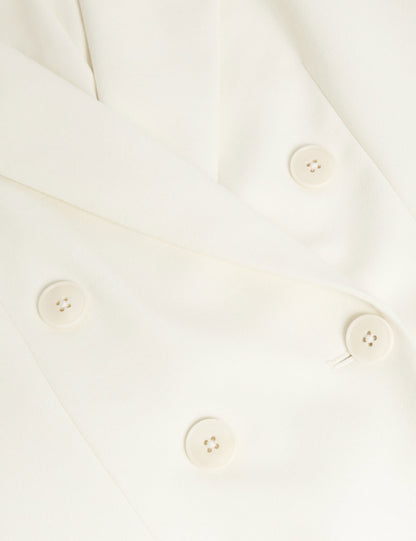 Yün Karışımlı Iki Düğmeli Blazer Ceket