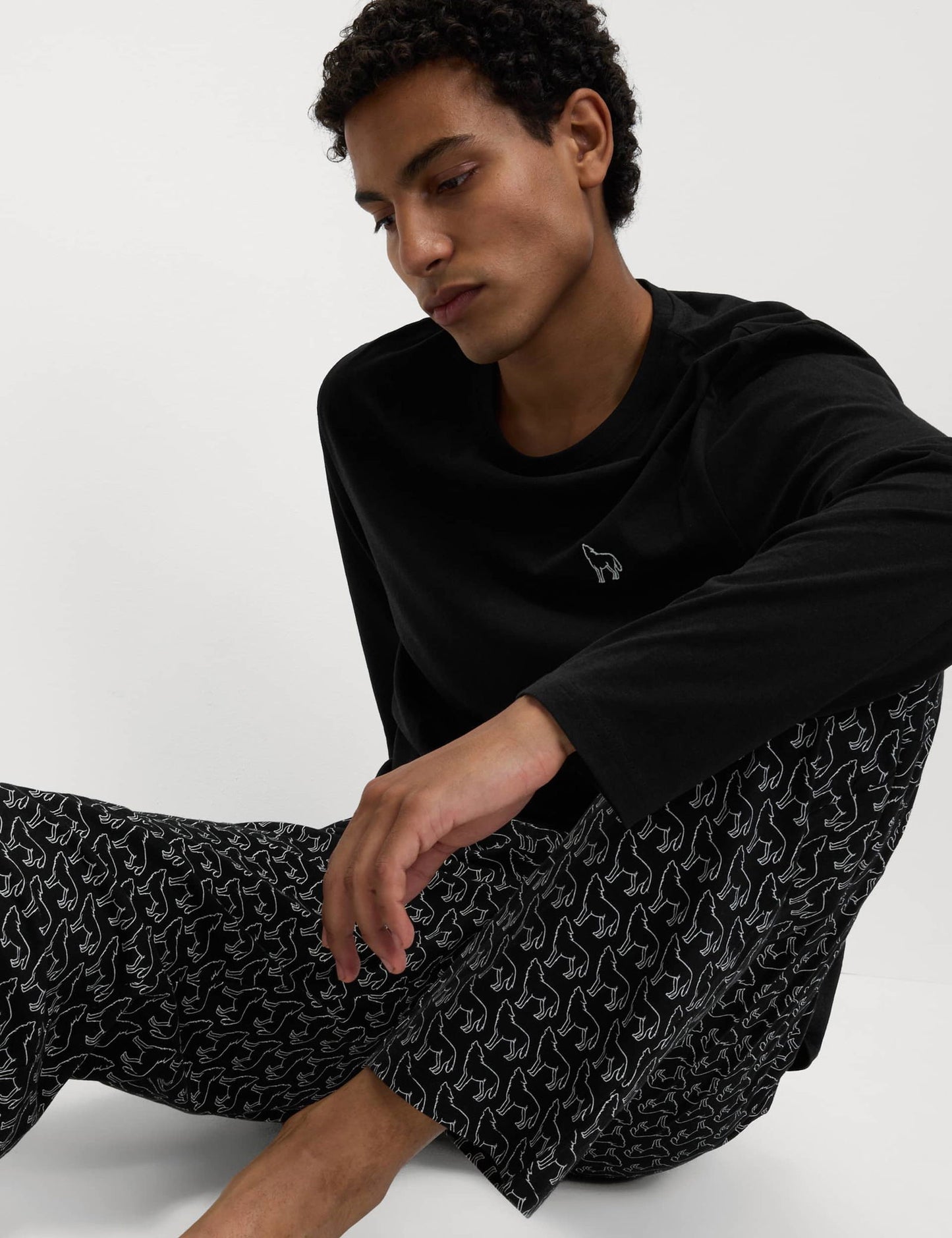Saf Pamuklu Desenli Pijama Takımı