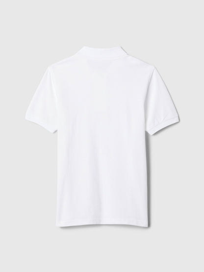 Beyaz Gap Logo Piqué Polo Yaka T-shirt