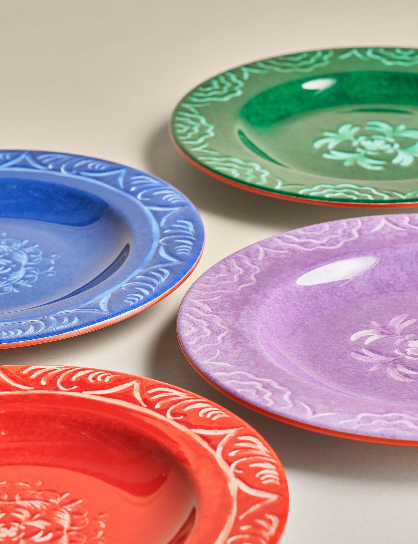 4’lü Boho Desenli Servis Tabağı Seti