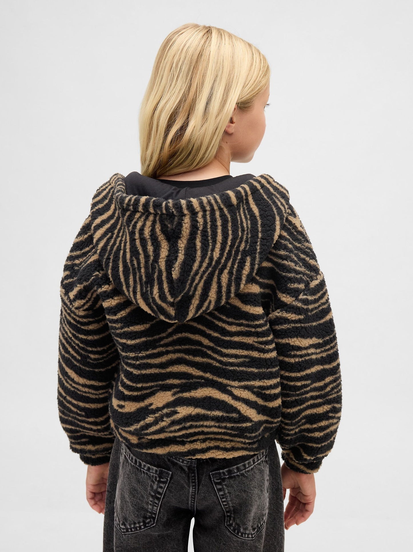 Kahverengi Sherpa Relaxed Fermuarlı Sweatshirt