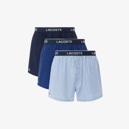Lacoste Erkek 3'lü Mavi Boxer