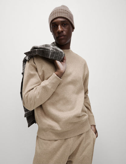 Saf Pamuklu Relaxed Fit Sweatshirt