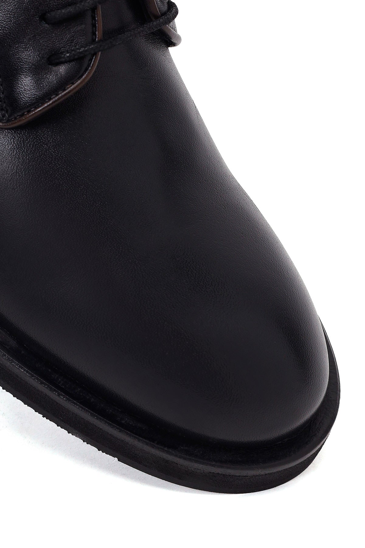 Derimod Black Erkek Siyah Bağcıklı Deri Casual Ayakkabı