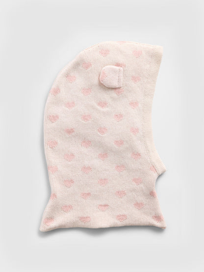 Pembe Knit Bear Kapüşon