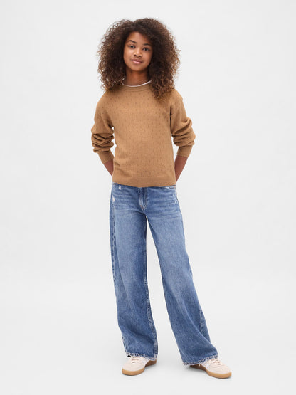 Kahverengi Cashsoft Relaxed Pointelle Kazak