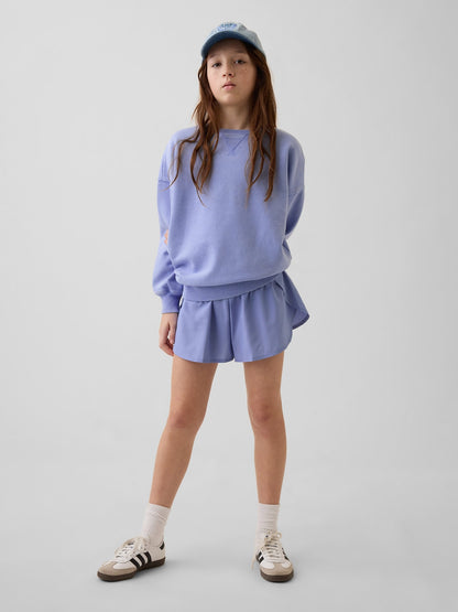 Açık Mavi Quick-dry Butterfly-hem Koşu Şort