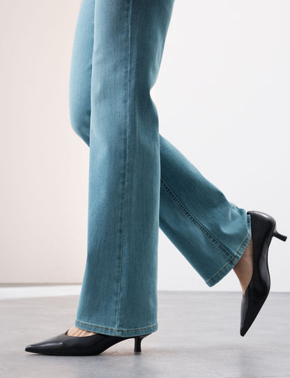 Lyocell Karışımı Yüksek Bel Flared Jeans