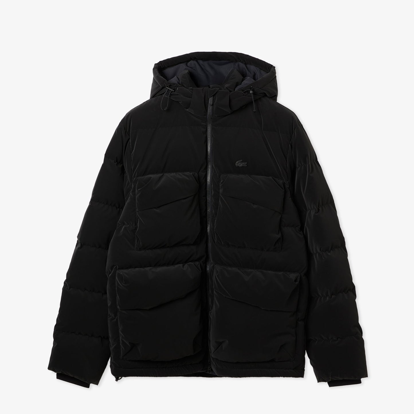 Lacoste Erkek Kapüşonlu Siyah Mont