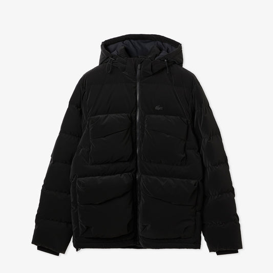 Lacoste Erkek Kapüşonlu Siyah Mont