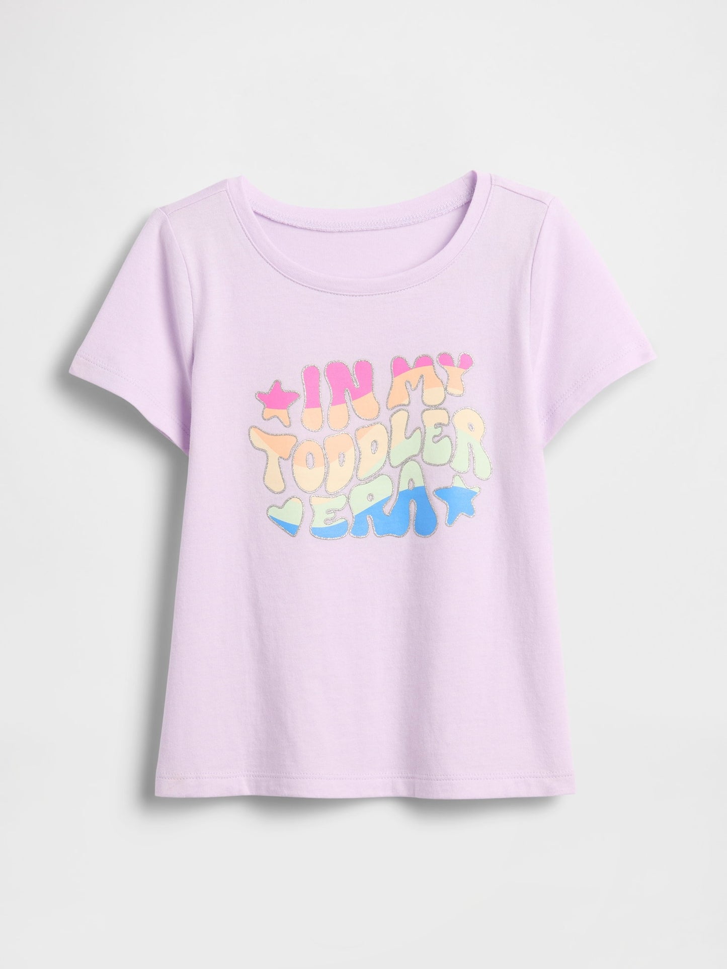 Lila B-day Grafik Baskılı T-shirt