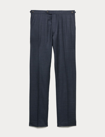 Yün Karışımlı Düz Paça Pantolon