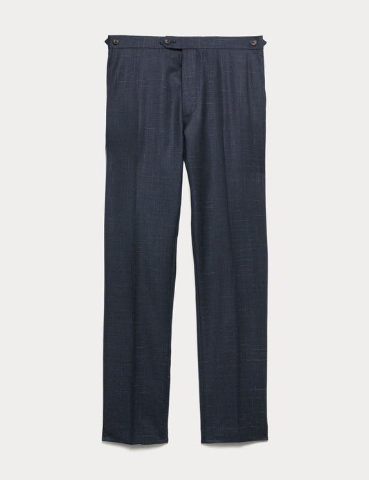 Yün Karışımlı Düz Paça Pantolon