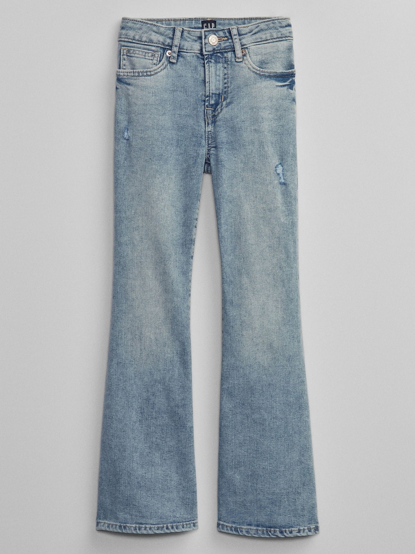 Açık Mavi High Rise '70s Flare Jean Pantolon
