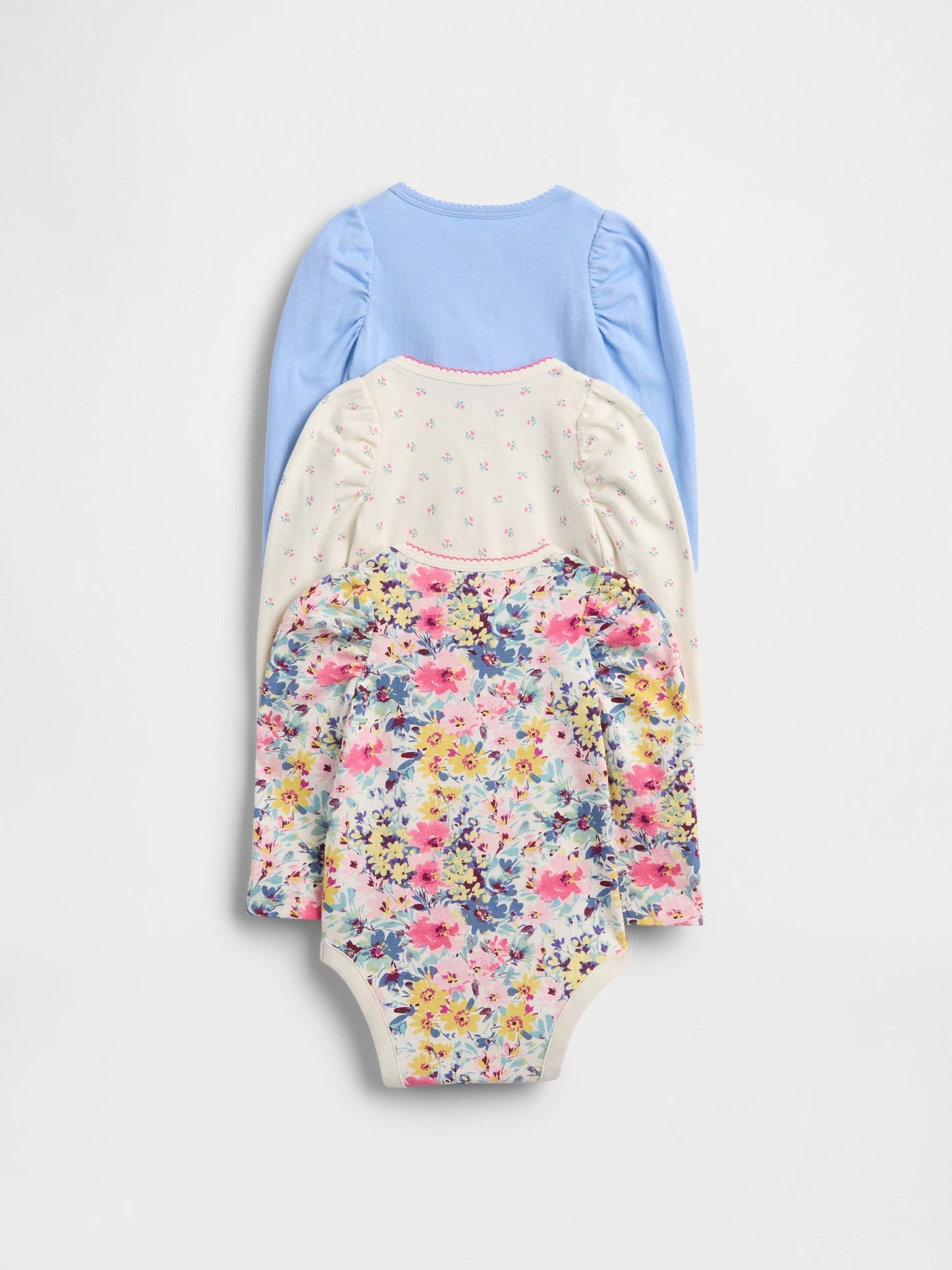 Çiçek Desenli First Favorites Organik Pamuk Bodysuit (3’lü)