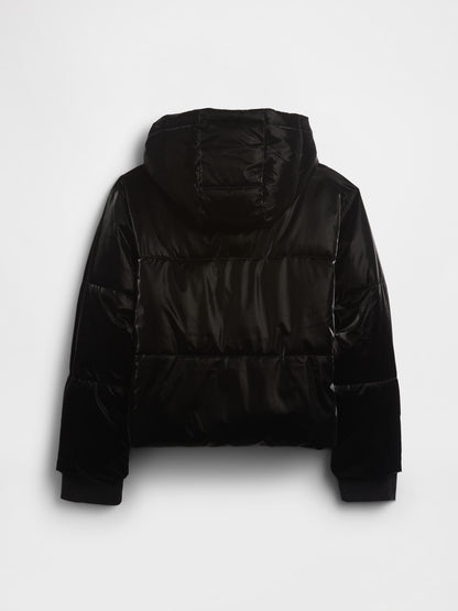 Siyah Coldcontrol Max Shine Şişme Puffer Mont