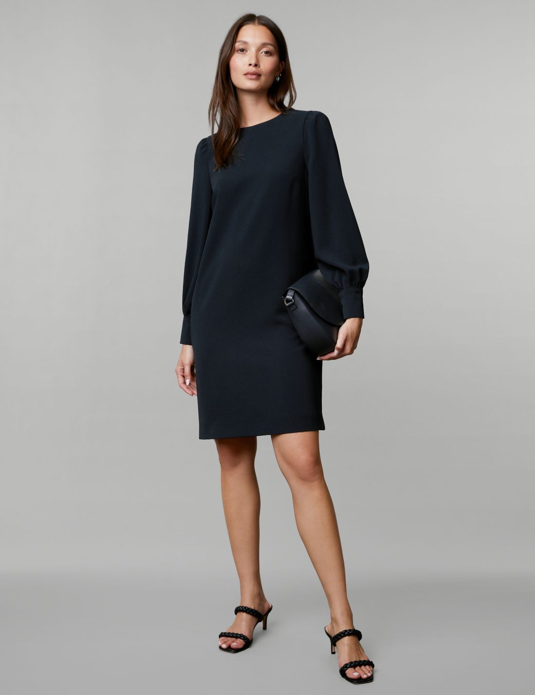 Regular Fit Uzun Kollu Mini Elbise