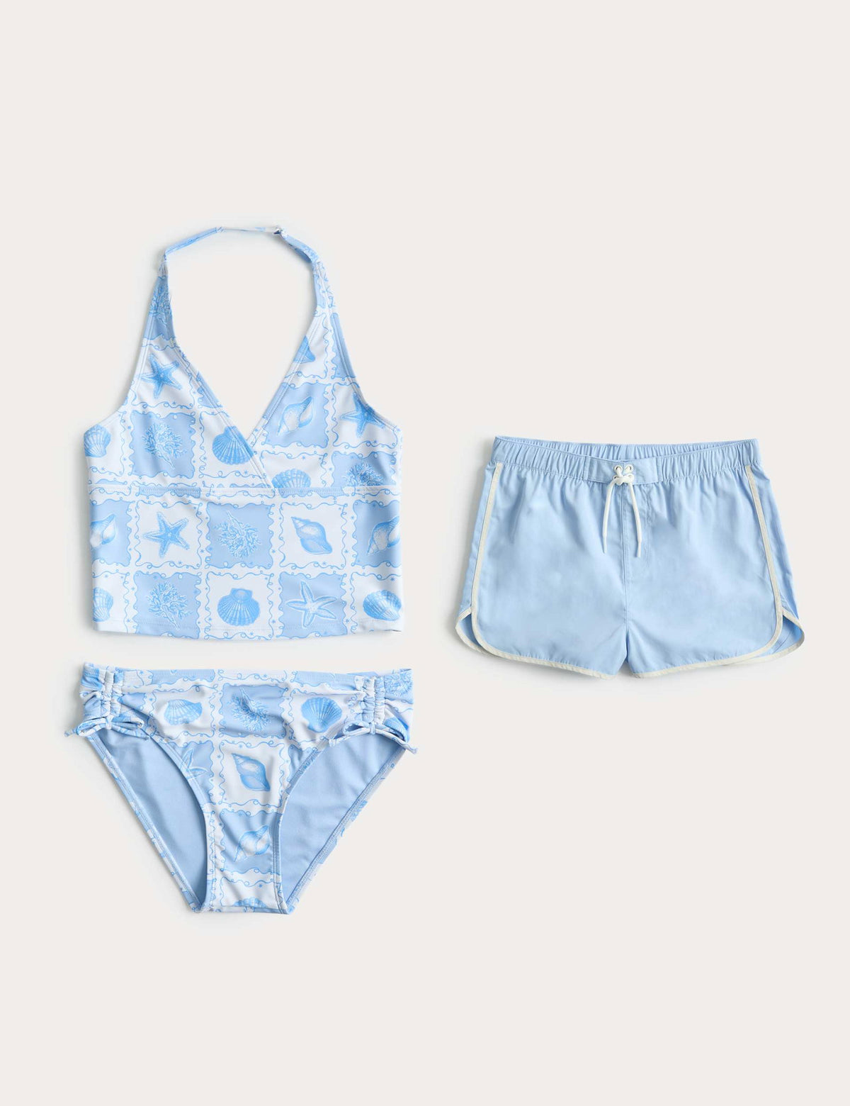 3'lü Detaylı Çocuk Bikini Seti