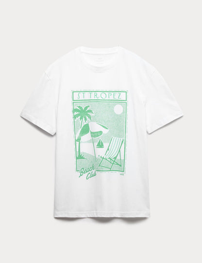 Desenli Pamuklu T-shirt