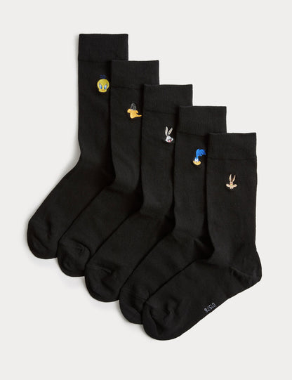 5'li Pamuk Karışımlı Looney Tunes™ Çorap Seti
