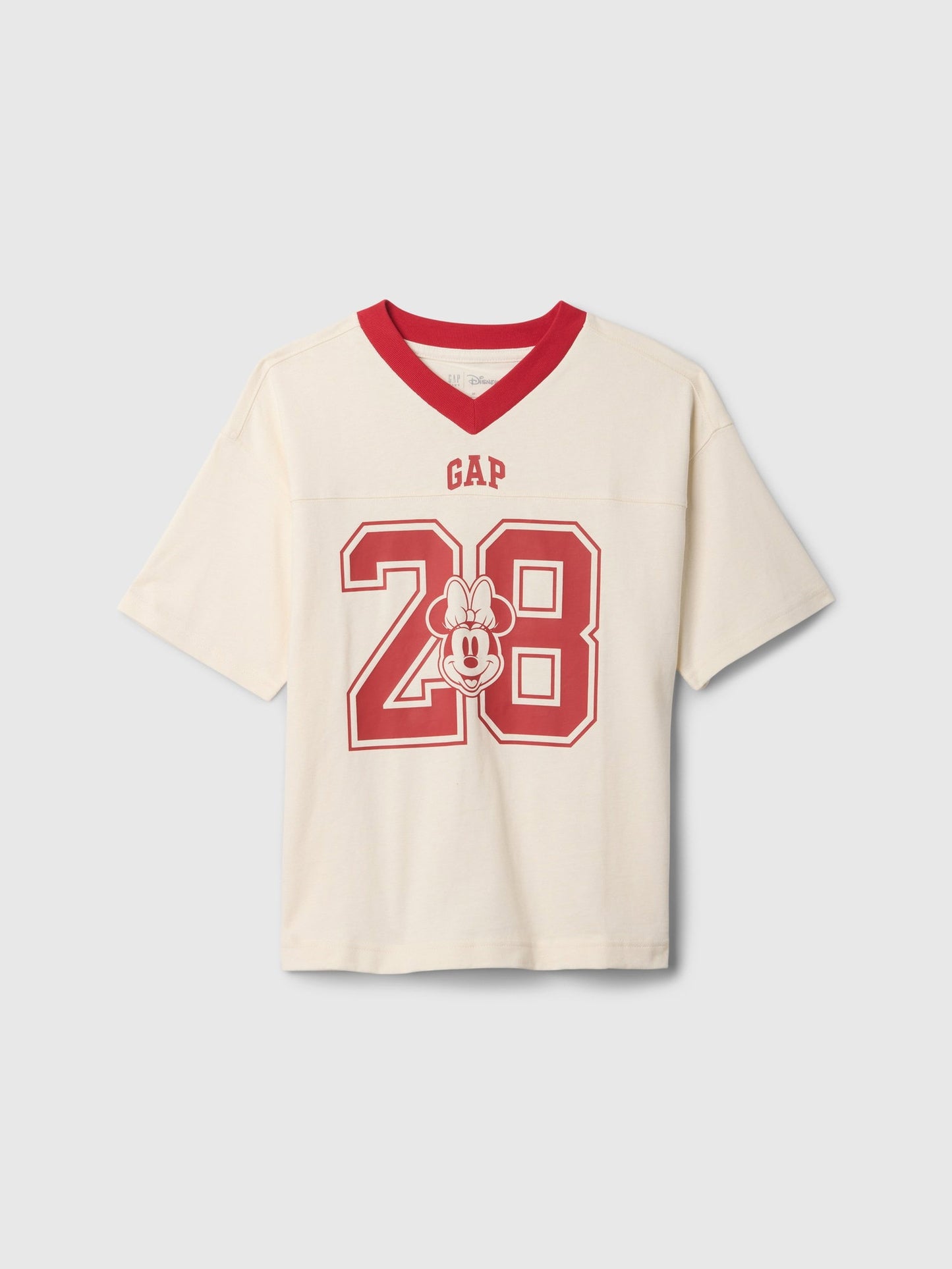 Kırık Beyaz Gap × Disney Gap Logo Varsity T-shirt