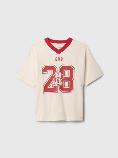 Kırık Beyaz Gap × Disney Gap Logo Varsity T-shirt