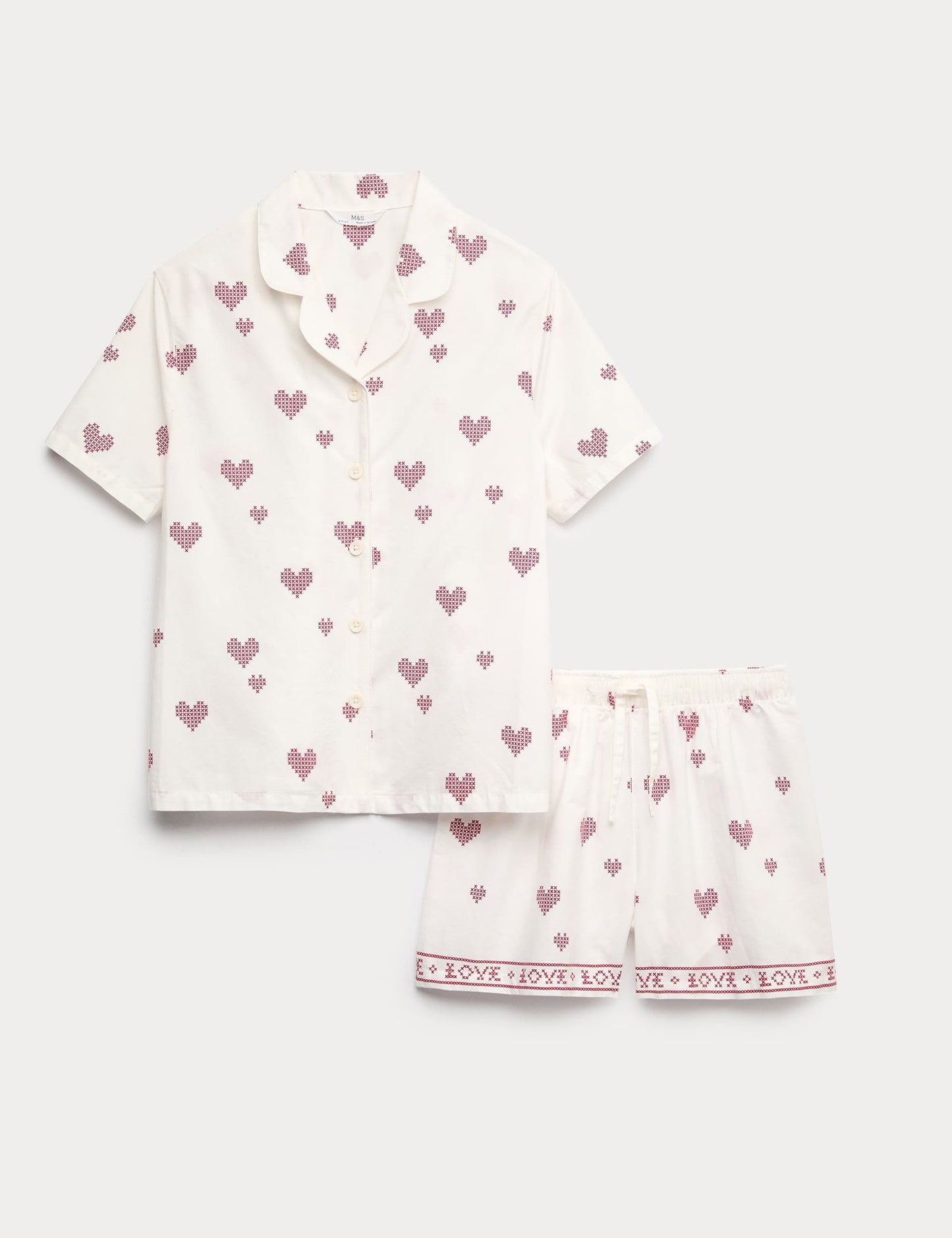 Pamuklu Desenli Pijama Takımı