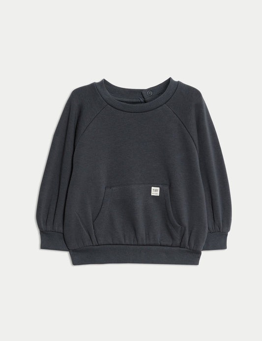 Pamuk Karışımlı Sweatshirt (0–3 Yaş)