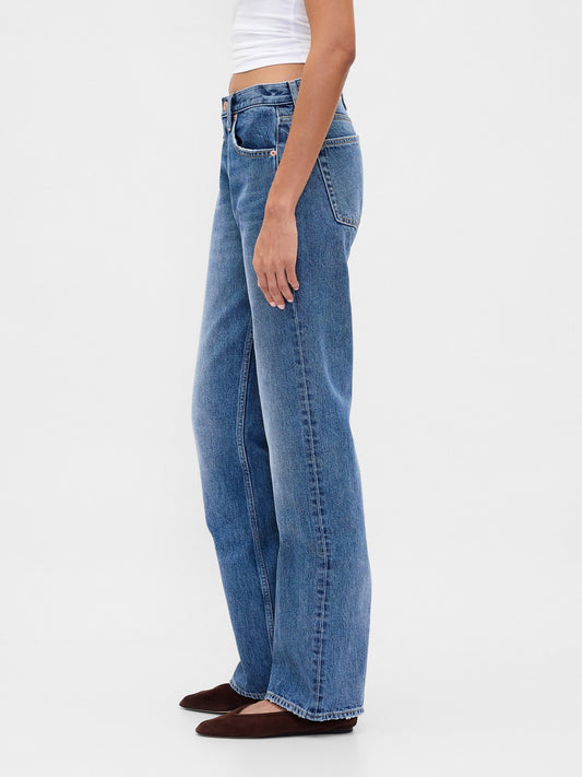 Mavi Mid Rise Rigid Relaxed Straight Jean Pantolon