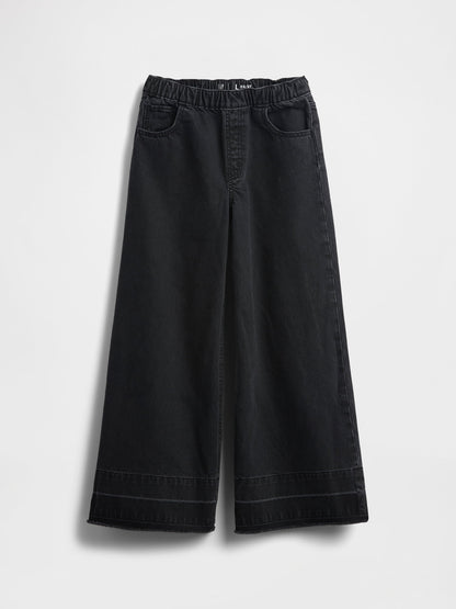 Siyah Low Rise Baggy Jean Pantolon