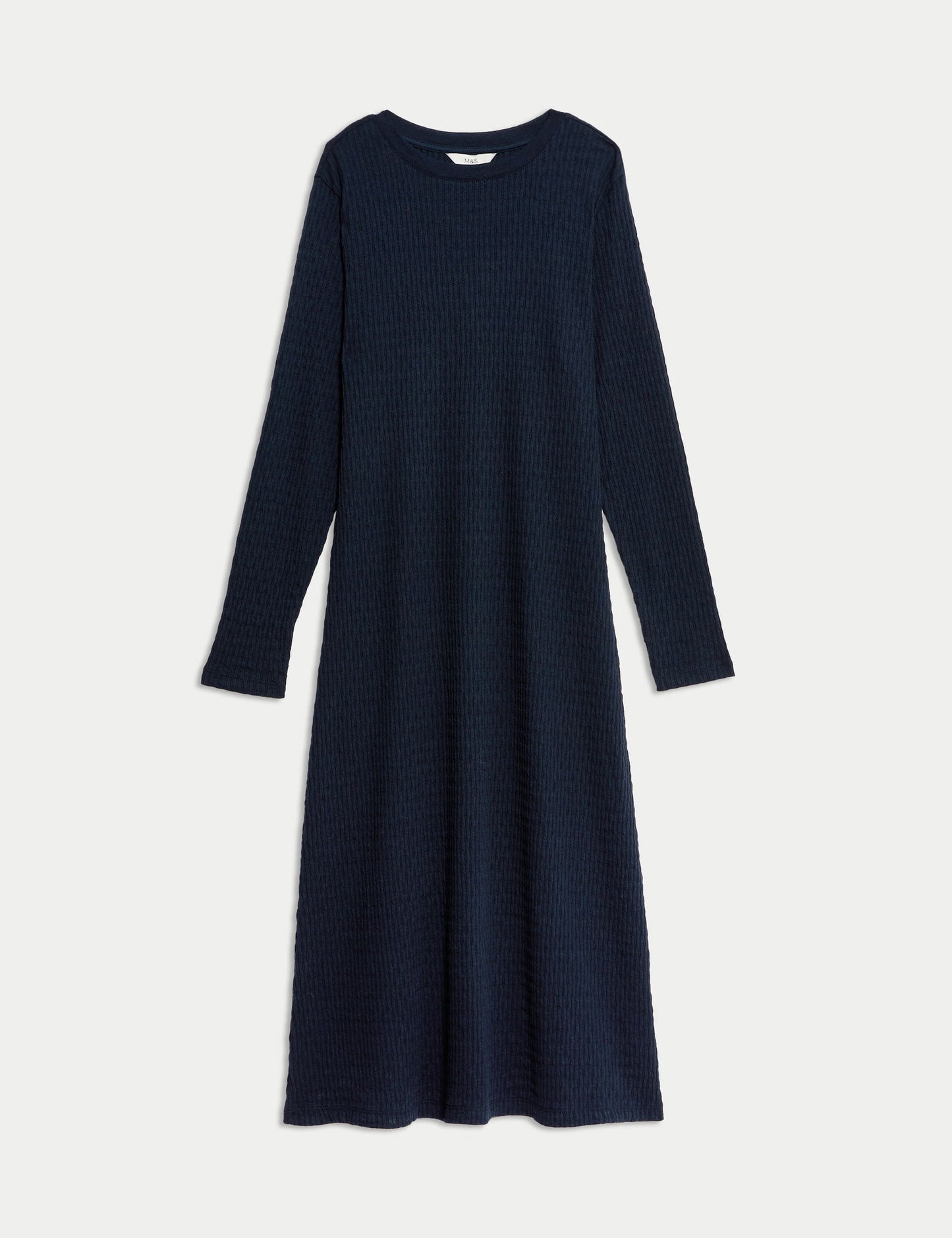 Dokulu Jersey Midi Elbise