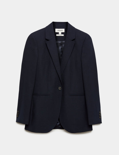 Jaeger Saf Yün Tek Düğmeli Kadın Blazer