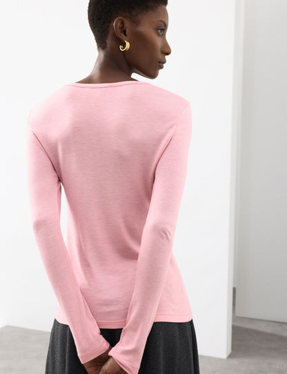 Ipekli Slim Fit Uzun Kollu Tişört
