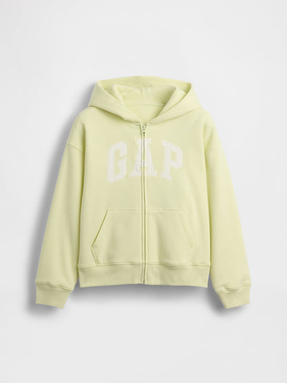 Açık Yeşil Vintagesoft Logo Fermuarlı Sweatshirt