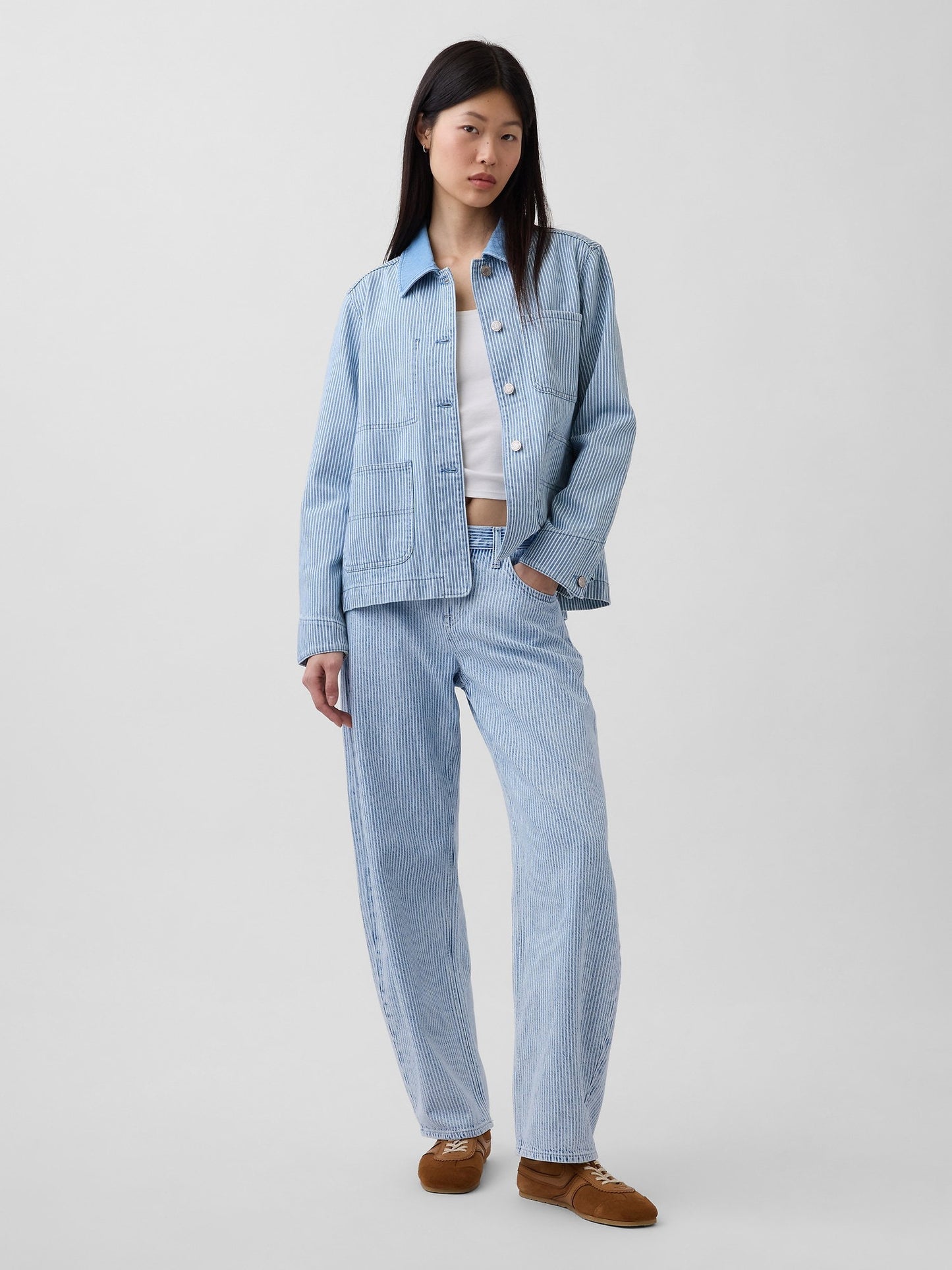 Açık Mavi Low Rise Ultrasoft Barrel Jean Pantolon