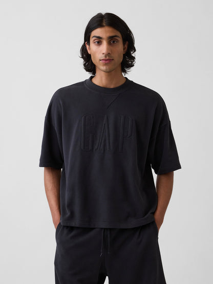 Siyah Vintagesoft Terry Oversize Logo Sweatshirt