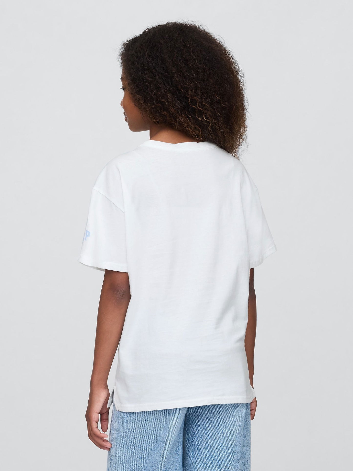 Beyaz Grafik Baskılı Tunik T-shirt