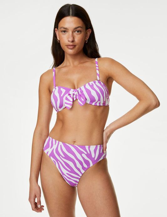 Bağlama Detaylı Destekli Bikini Üstü