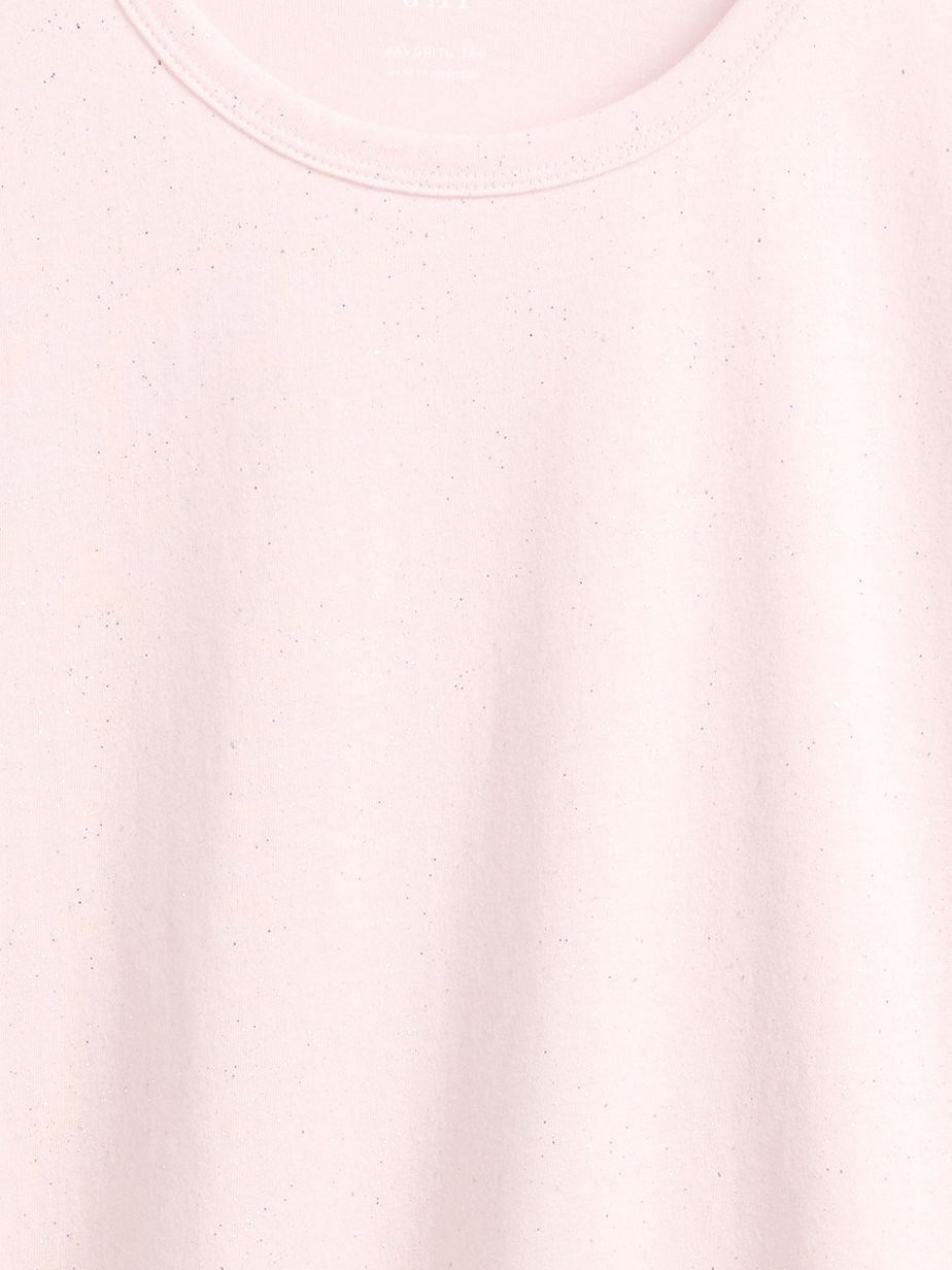 Pembe Favorite Bisiklet Yaka T-shirt