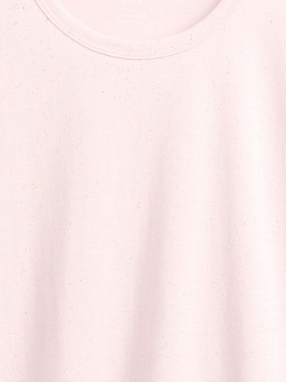 Pembe Favorite Bisiklet Yaka T-shirt