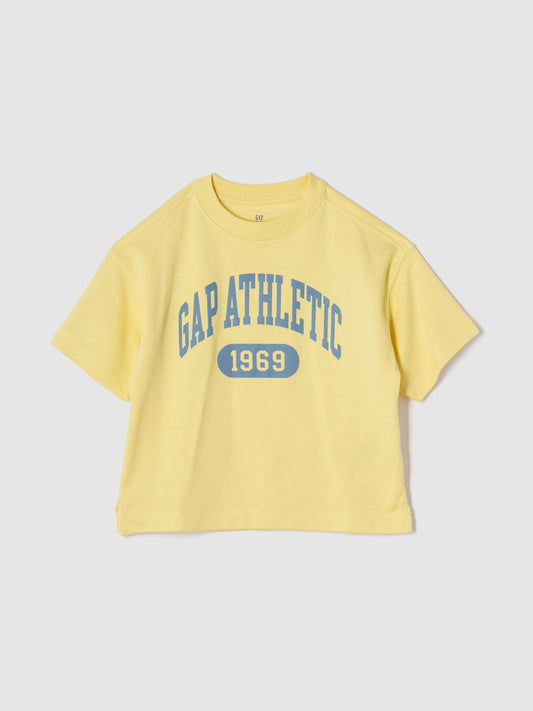 Sarı Vintagesoft Athletic Logo T-shirt