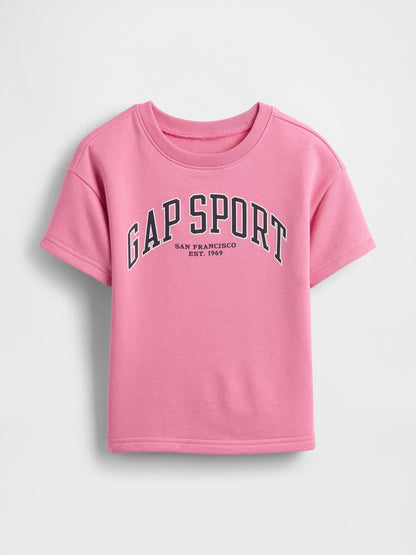 Pembe Gap Logo Fransız Havlu Kumaş T-shirt