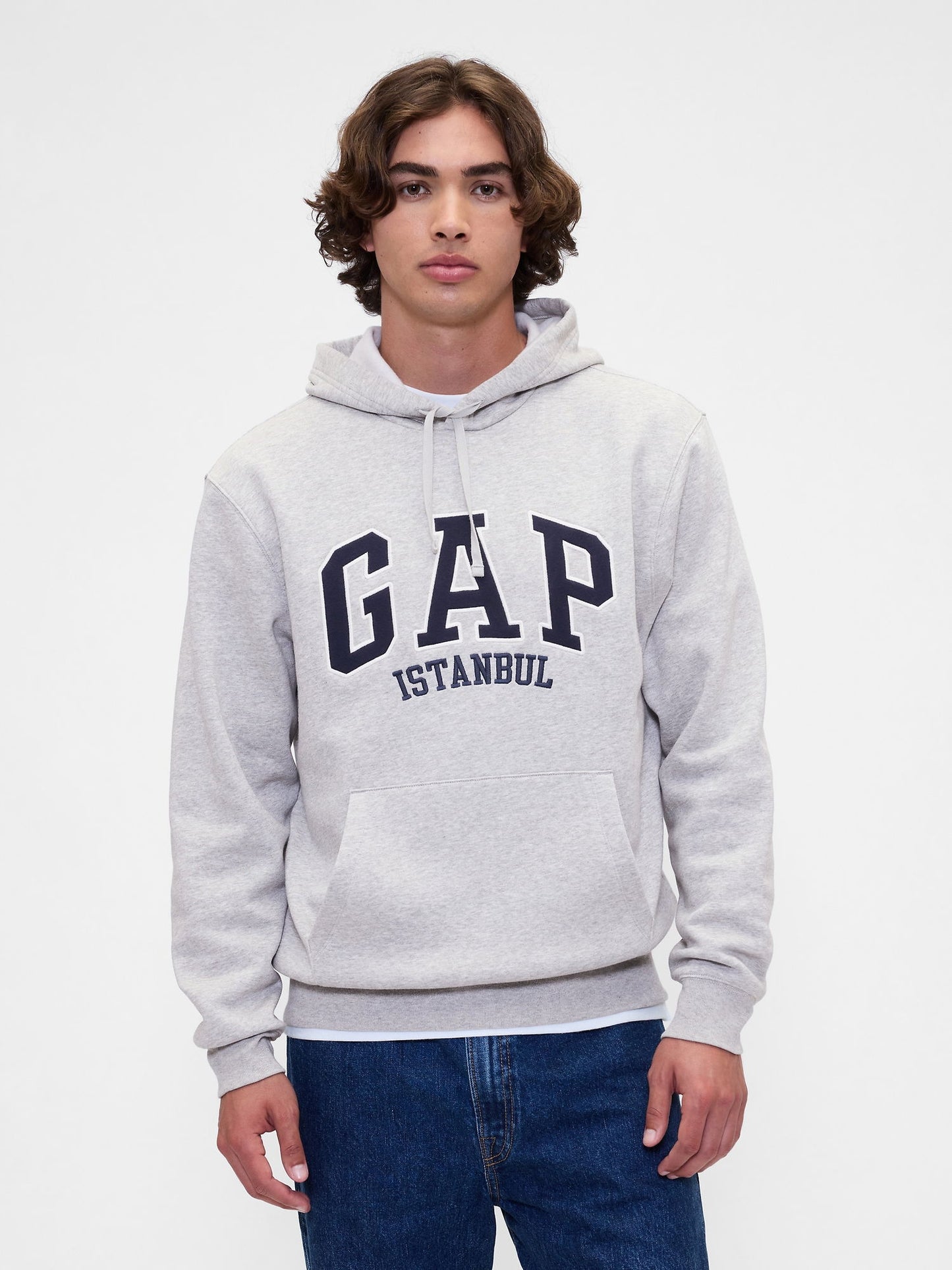Gri Relaxed Gap Istanbul Logo Sweatshirt