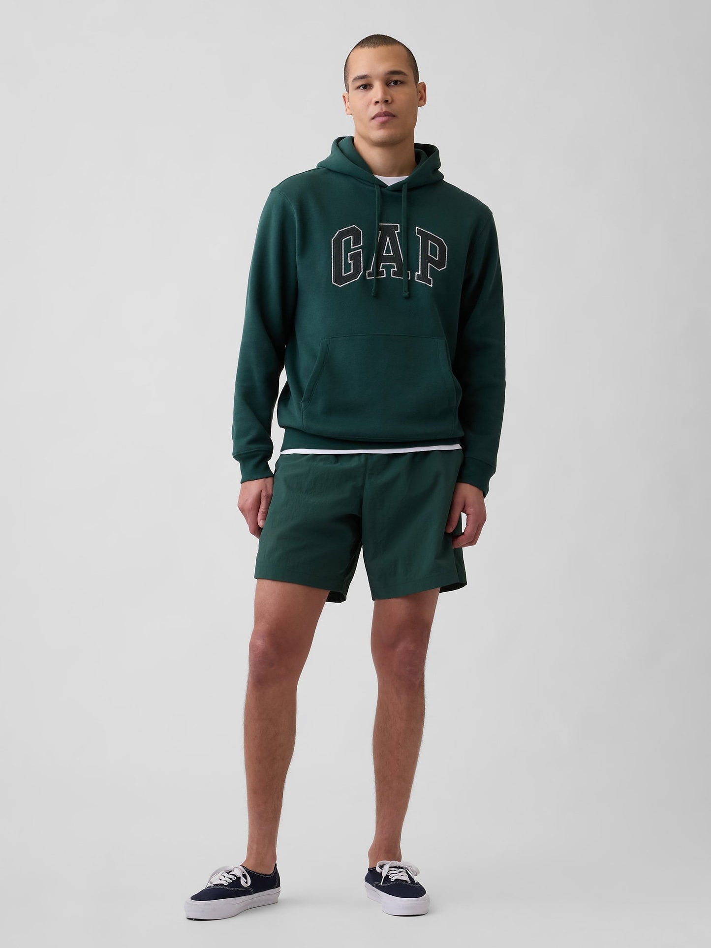 Koyu Yeşil Vintagesoft Arch Gap Logo Sweatshirt